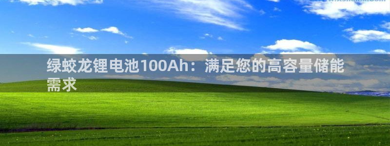 尊龙新版官网网页版：绿蛟龙锂电池100A